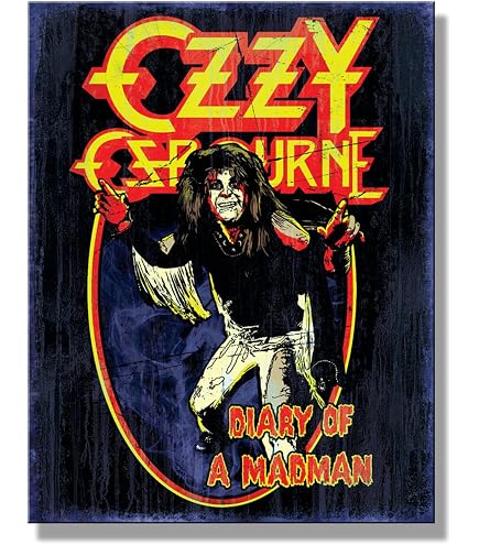 Amazon.com: Desperate Enterprises Ozzy Osbourne Madman Tin Sign